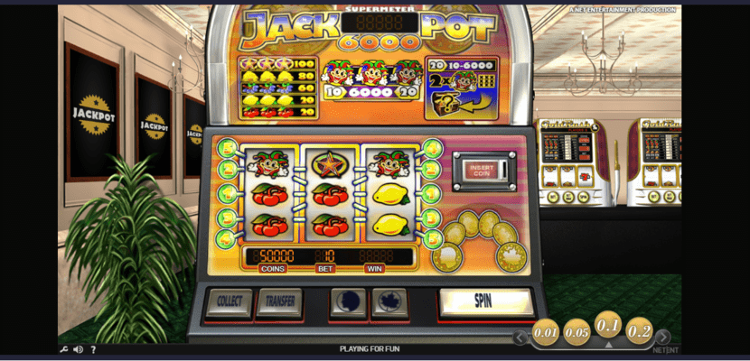 Screenshot van de gokkast Jackpot 6000