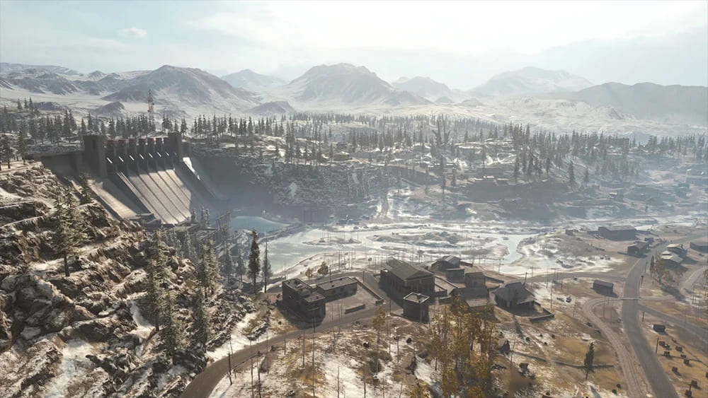 Afbeelding van de map Verdansk van het spel Call of Duty Warzone